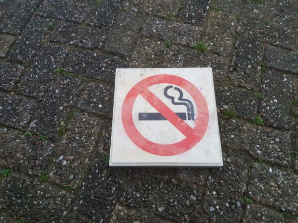 niet roken tegel