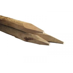 Duurzame tamme kastanjehouten paal geschild rond 250 cm lengte diameter 8/10 bij Rubens Tuinen